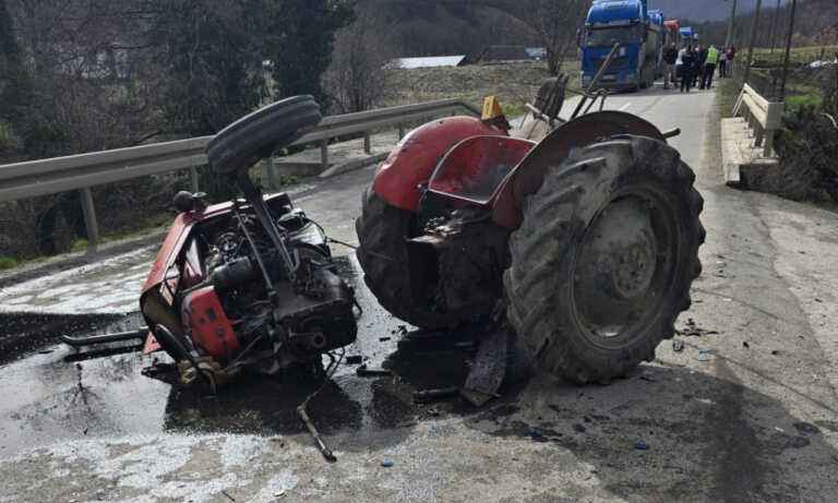 Prometna nesreća: traktor u sudaru gotovo prepolovljen